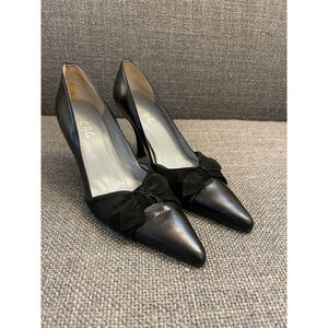 BCBG Paris Black Suede Pump Heels Size 6